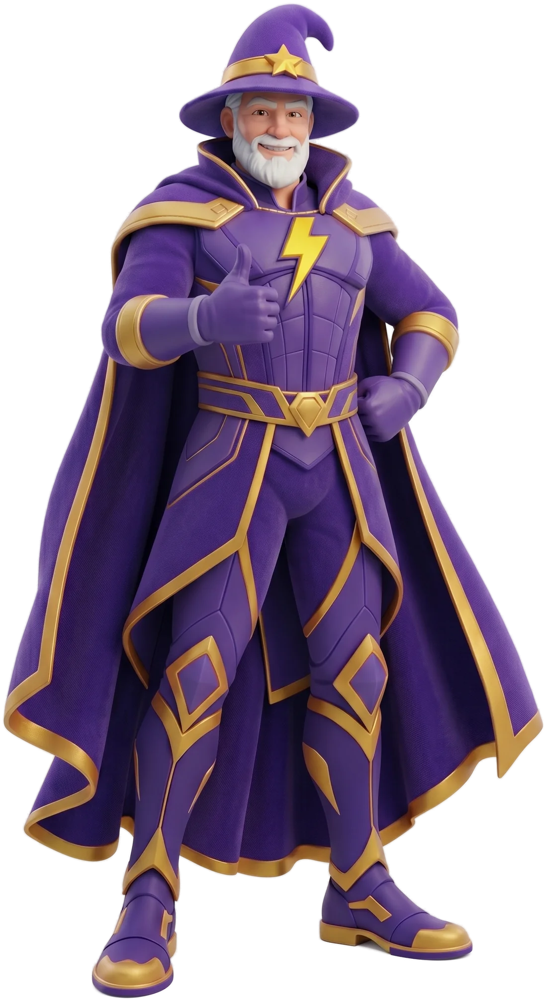 The WeatherWiz wizard, proud of a job done right.